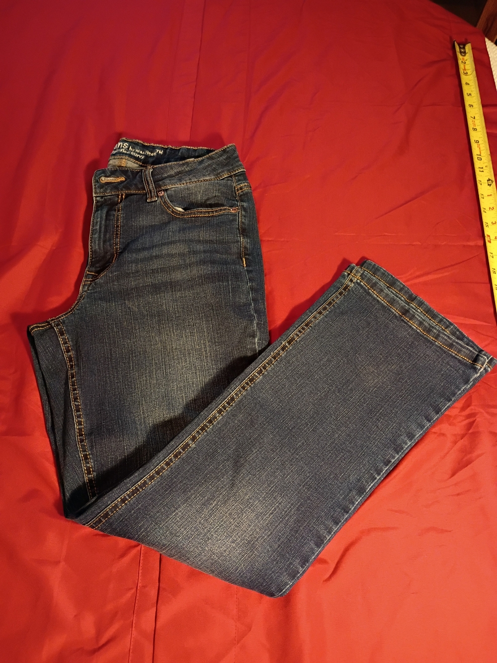 Maurices High-Rise Medium Blue Straight Leg Jeans